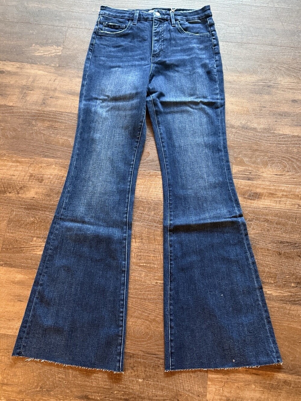 Lovervet Vervet MoCo Tummy Control High Rise Flare Jeans 30/11 Dark Wash NWT